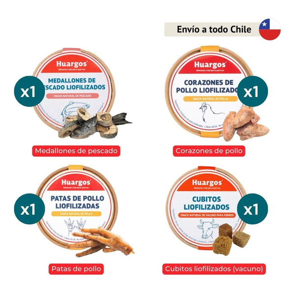 Huargos Chile Pack Pack de Snacks Liofilizados