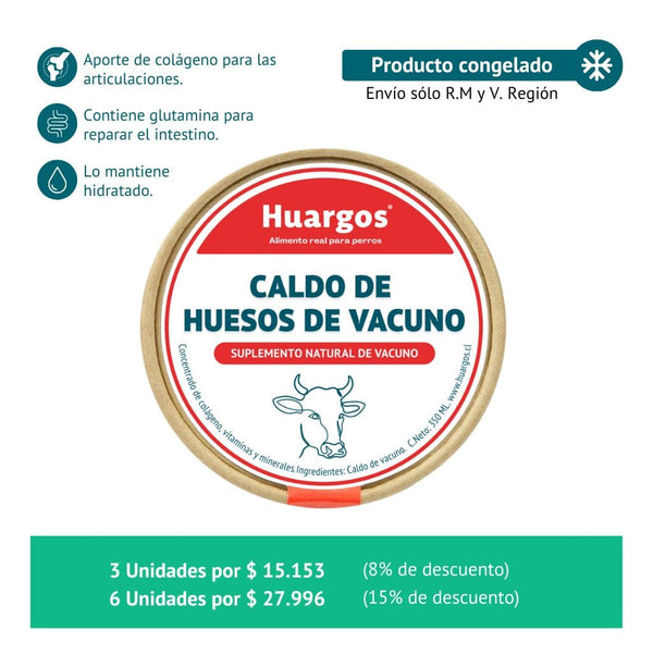 Huargos Chile Suplemento Caldo de Huesos de Vacuno (350 ml) 200